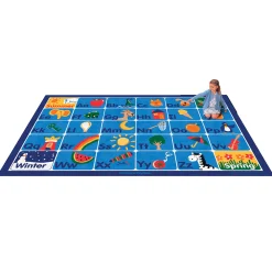 Carpet for Kids® ABC Picture Rug with 30 Seating Squares | 7' x 12' Classroom Carpet