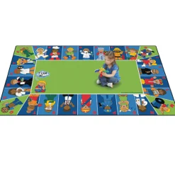 Carpet for Kids® I Can Be...ABC Rug | 7'6" x 12' Alphabet & Occupation Classroom Carpet