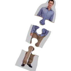 Caucasian Family Block Puzzles | Multicultural Wooden 18-Piece Puzzle Set