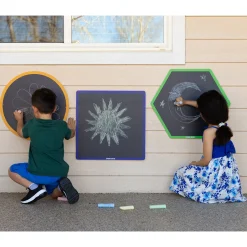 Chalkboard Geometric Shapes | Reusable Indoor & Outdoor Shape Learning Boards