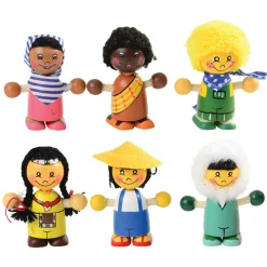 Children of The World Board Game | Explore Global Cultures with 6 Wooden Dolls