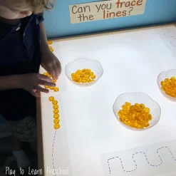 Child-Size LED Light Table with Storage