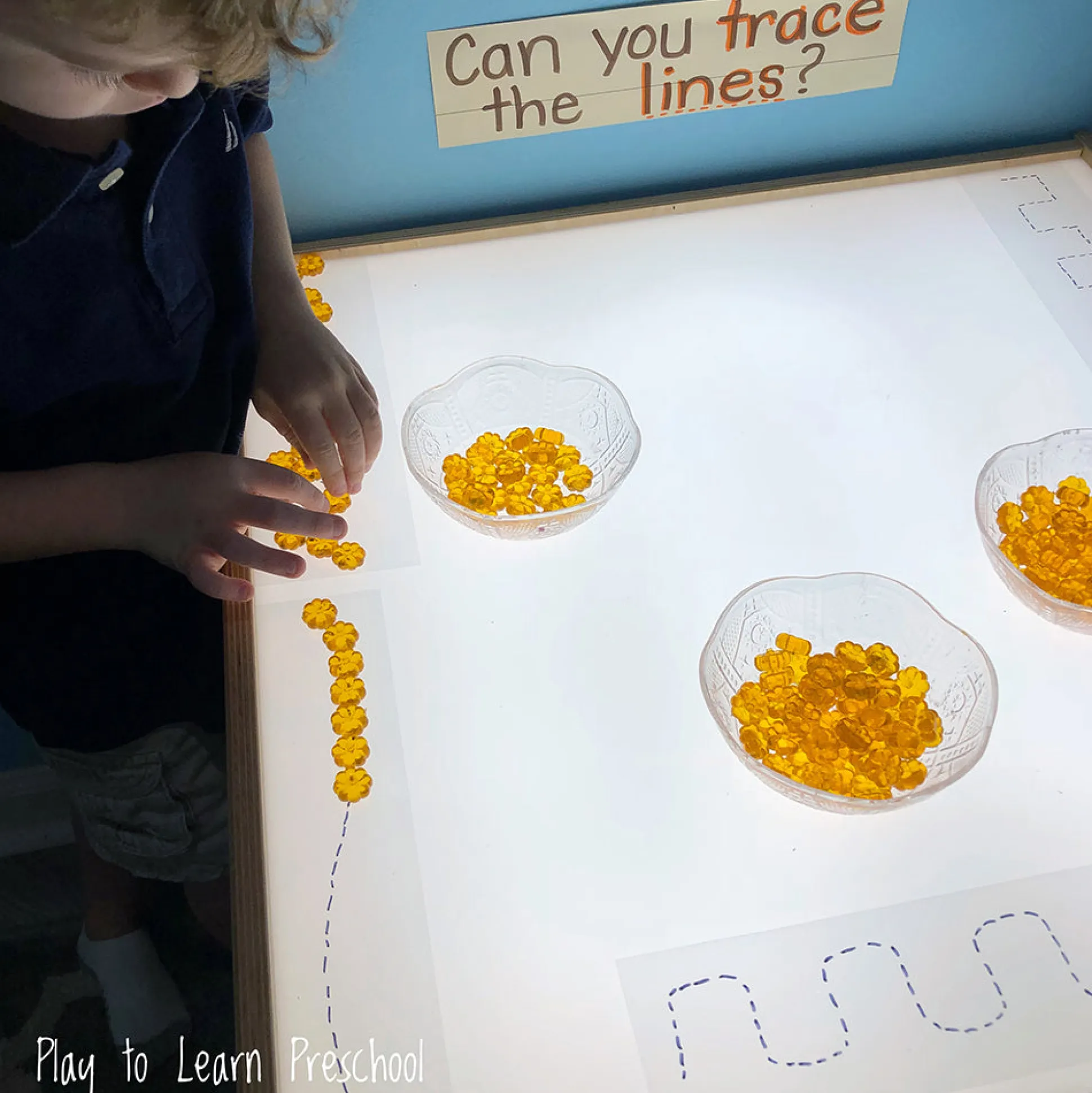 Child-Size LED Light Table with Storage