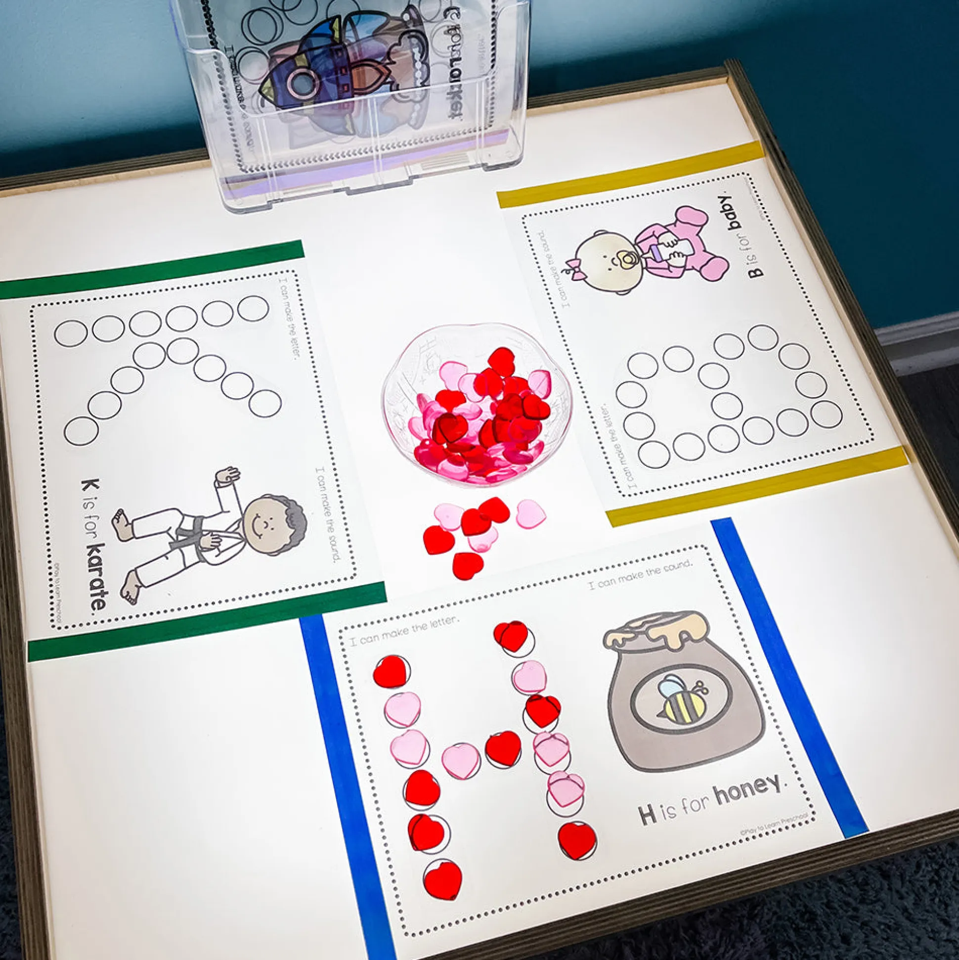 Child-Size LED Light Table with Storage