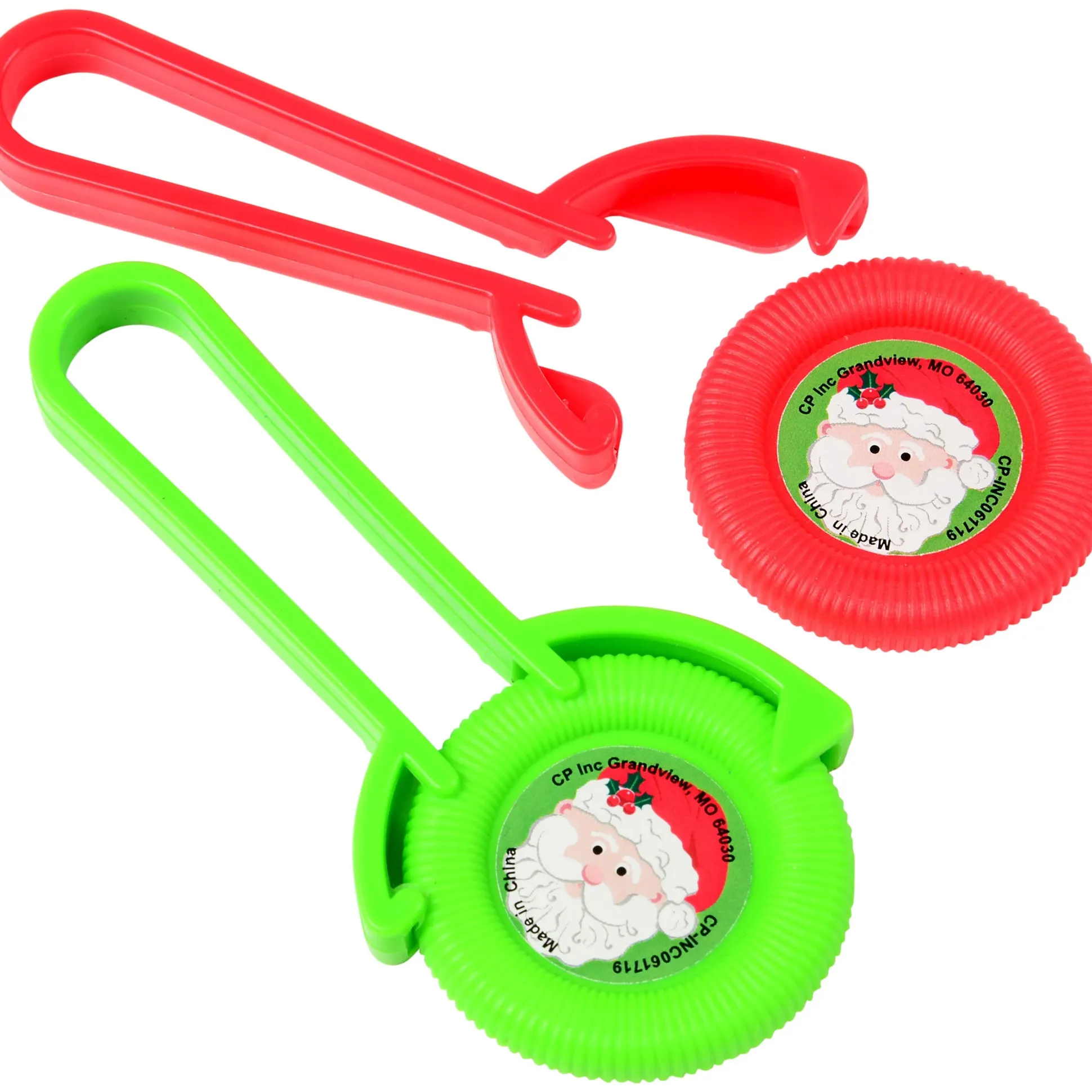 Christmas Disc Launchers – Holiday Flying Discs, 8-Pack Classroom Party Toys