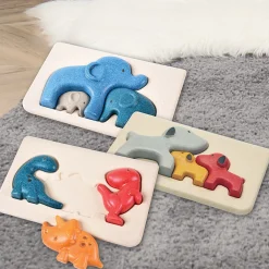 Chunky Animal Puzzle Set | Eco-Friendly, Multi-Purpose Learning Toy