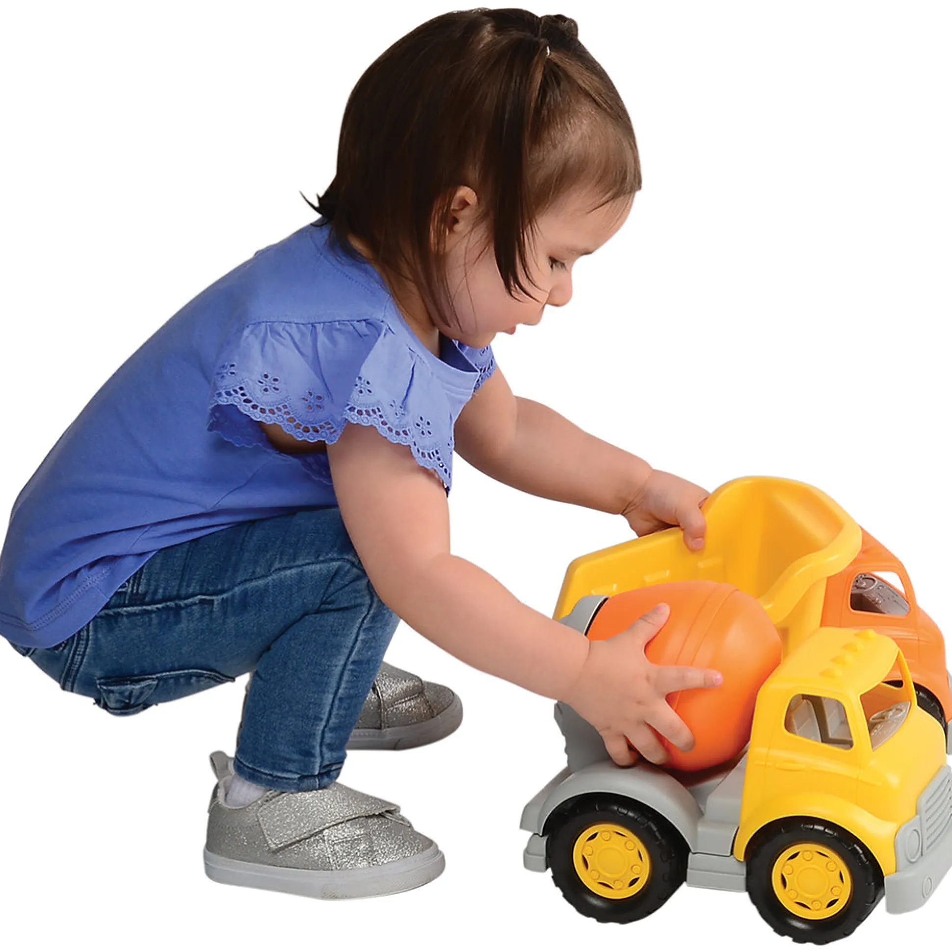 Chunky Community Helpers Vehicle Set | 4-Piece Push & Roll Trucks | Indoor/Outdoor