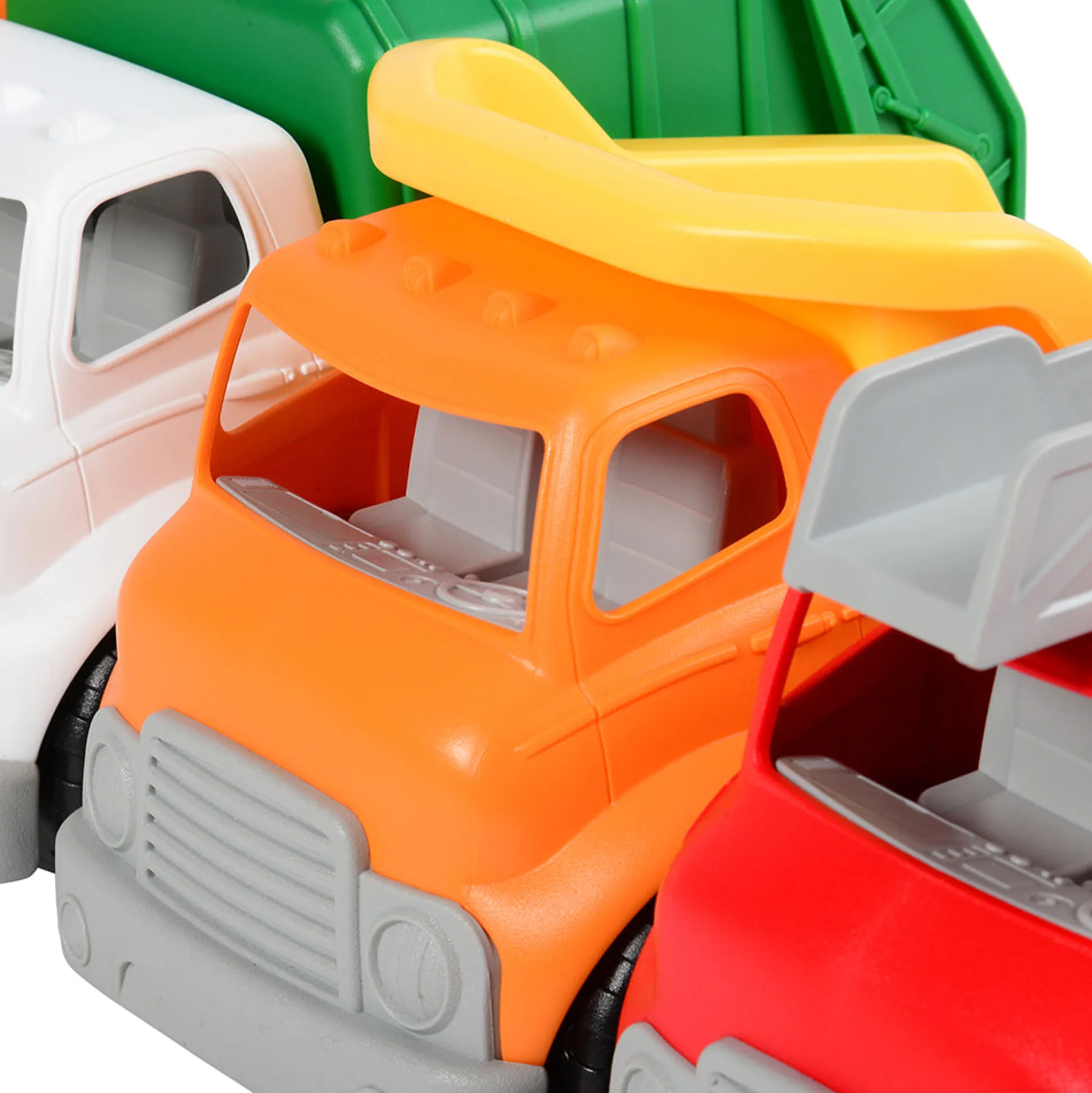 Chunky Community Helpers Vehicle Set | 4-Piece Push & Roll Trucks | Indoor/Outdoor