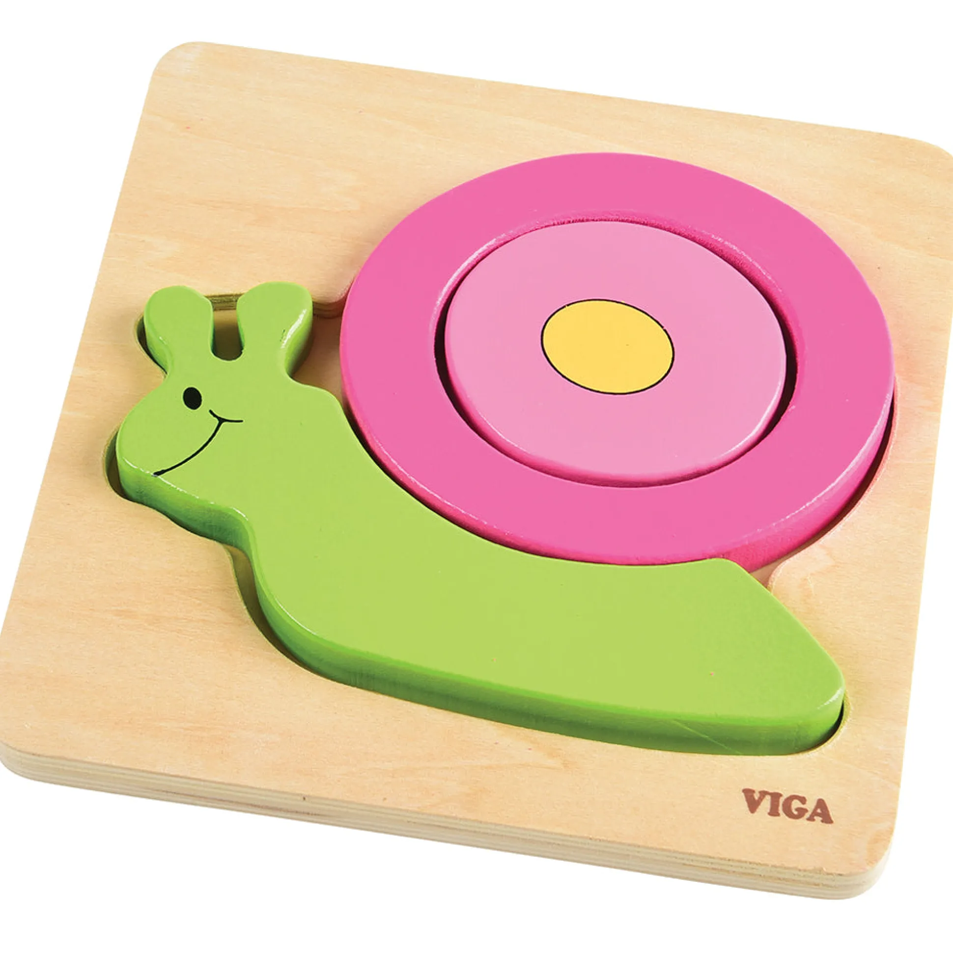 Chunky 4-Piece Snail Wooden Puzzle