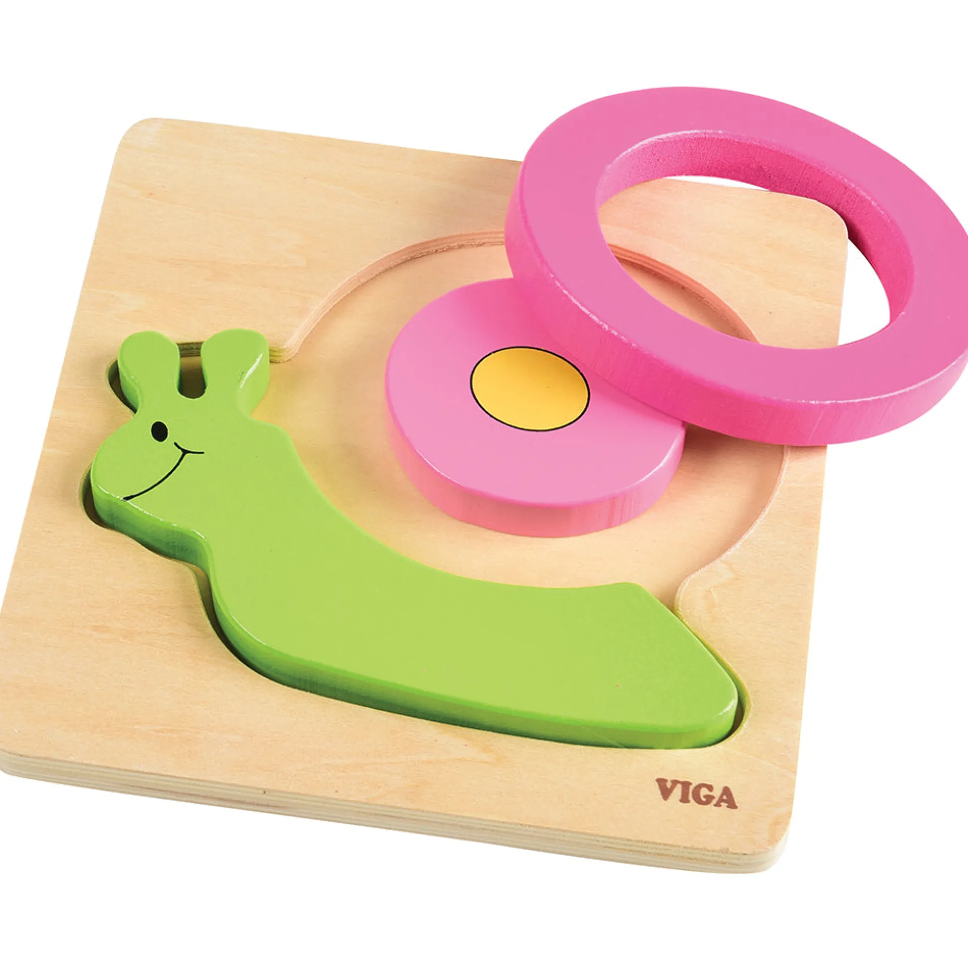 Chunky 4-Piece Snail Wooden Puzzle