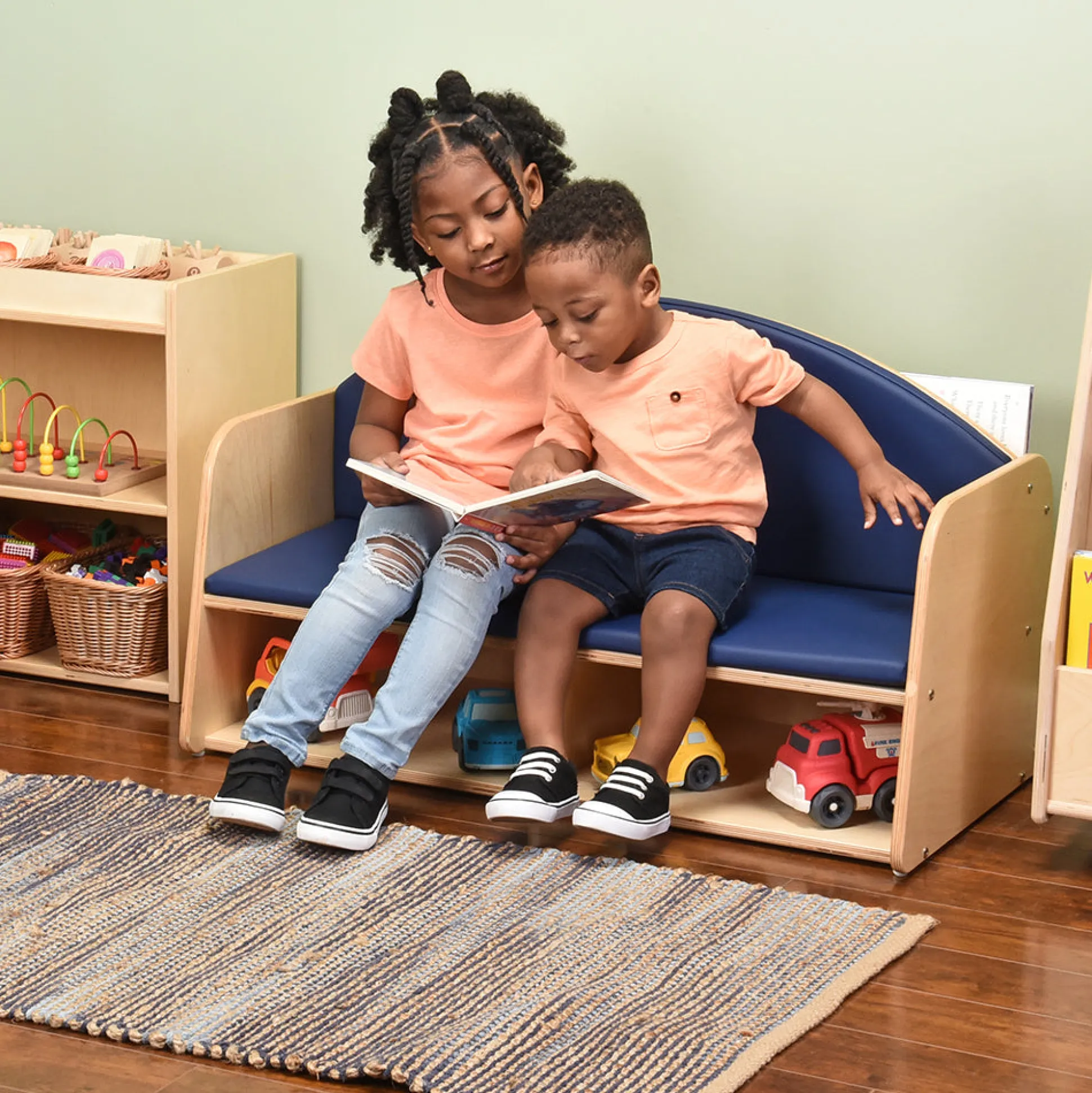 Classic Classroom Couch with Storage | Child-Sized & Durable