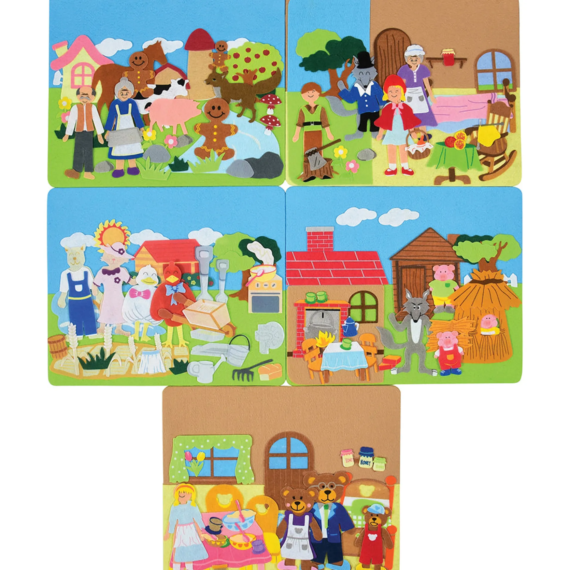 Classic Stories Flannel Board Set | Interactive Felt Storytelling with 5 Favorite Tales