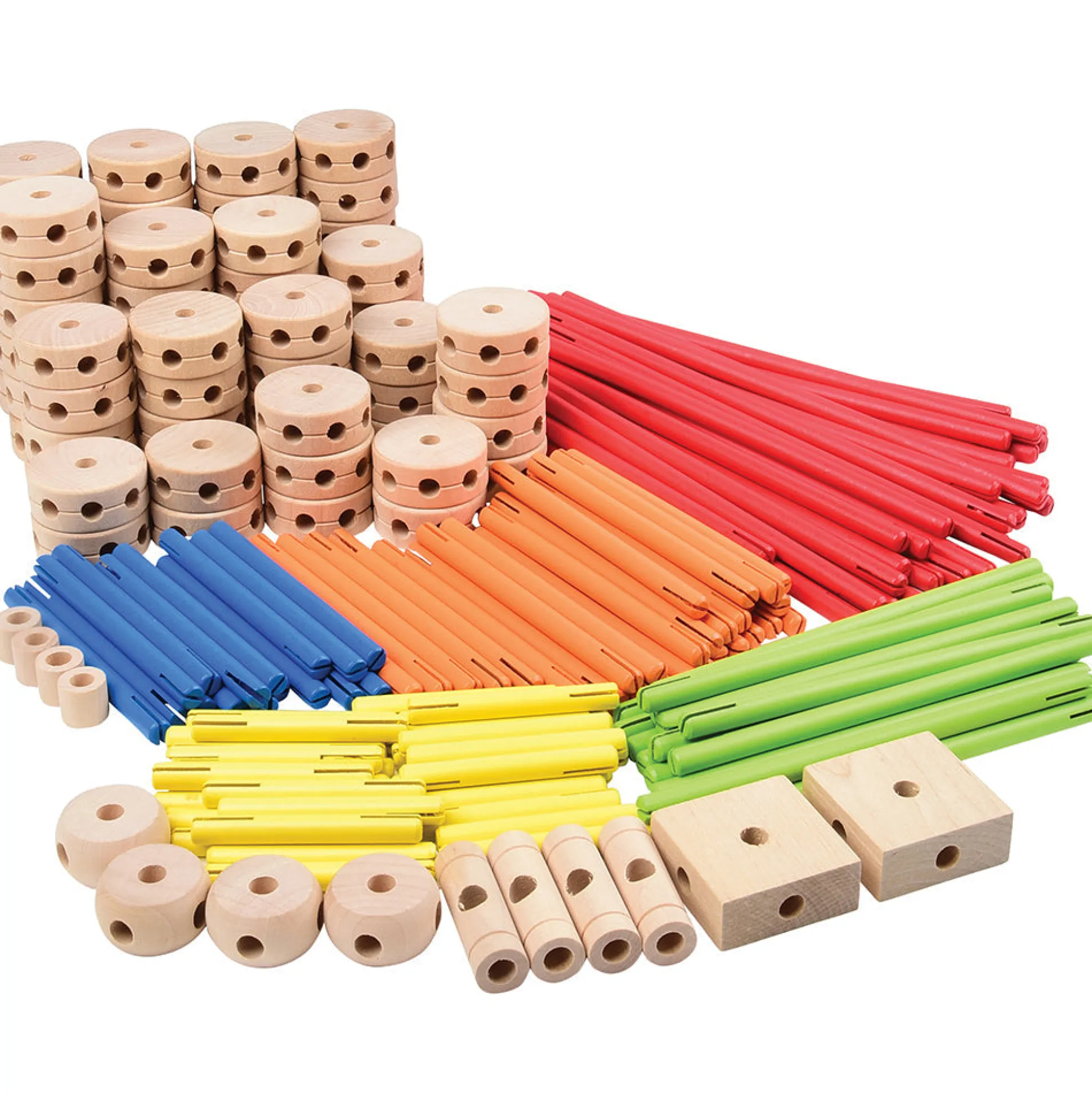Classic Wood Builders in Storage Bin | 208 Piece STEM Building Set