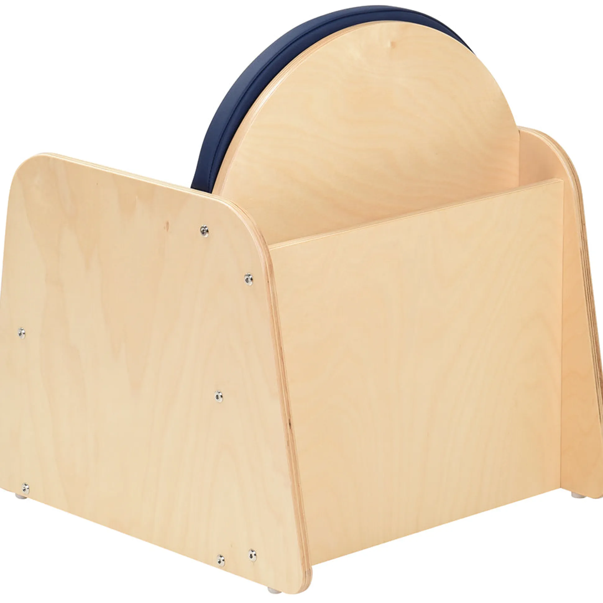Classic Wooden Chair with Built-In Storage and Cushion | Baltic Birch Classroom Seating