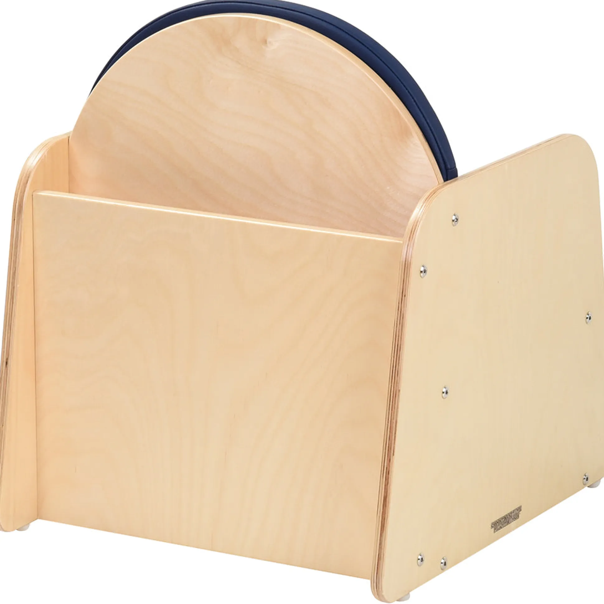 Classic Wooden Chair with Built-In Storage and Cushion | Baltic Birch Classroom Seating