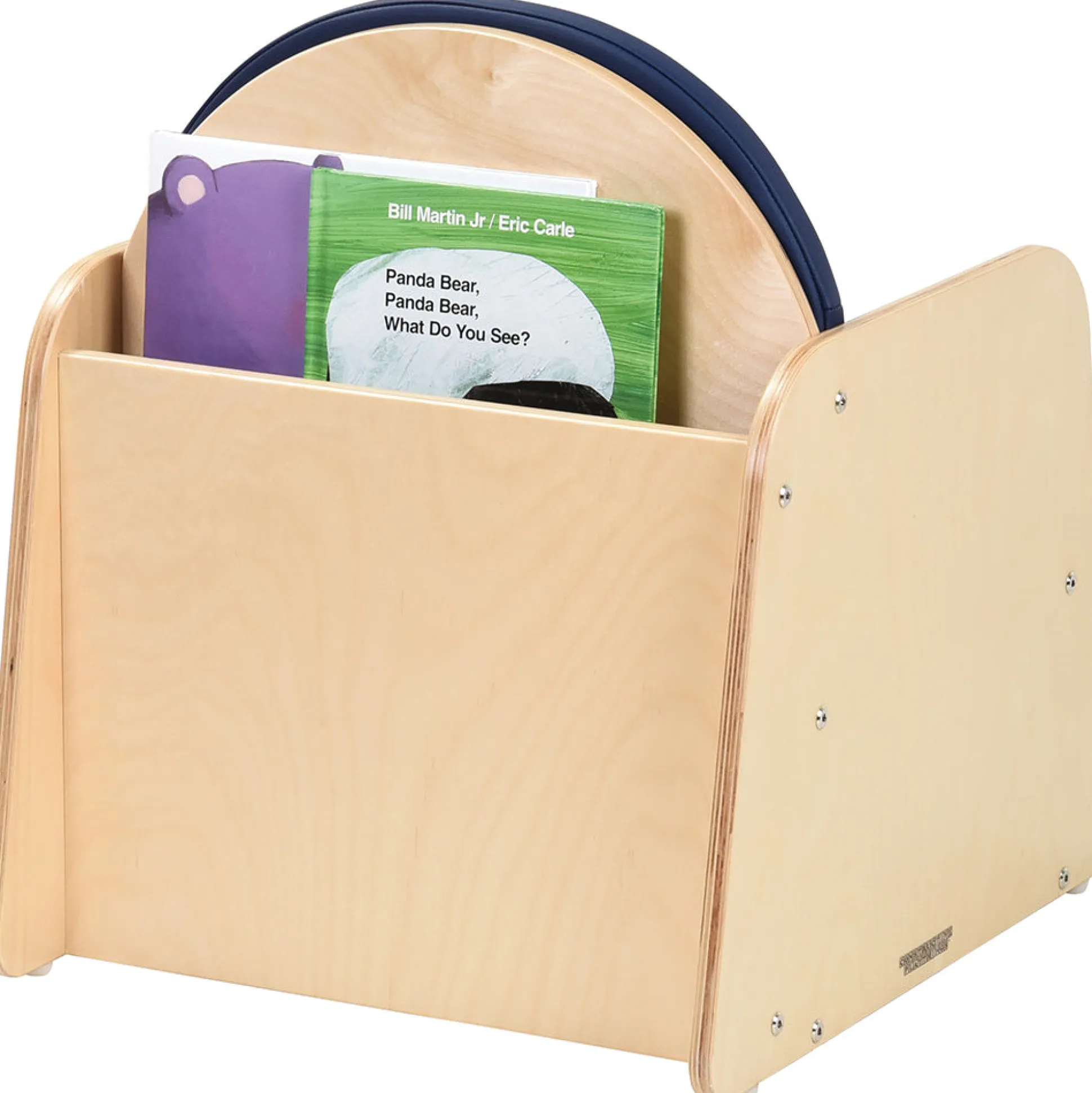 Classic Wooden Chair with Built-In Storage and Cushion | Baltic Birch Classroom Seating