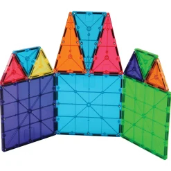 Clear Colors Magna-Tiles® 100-Piece STEM Building Set | Magnetic, Translucent Tiles for Creative Play