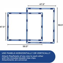 Clear Freestanding Play Panel | Vinyl 48" x 60" Classroom Divider with Stable Feet