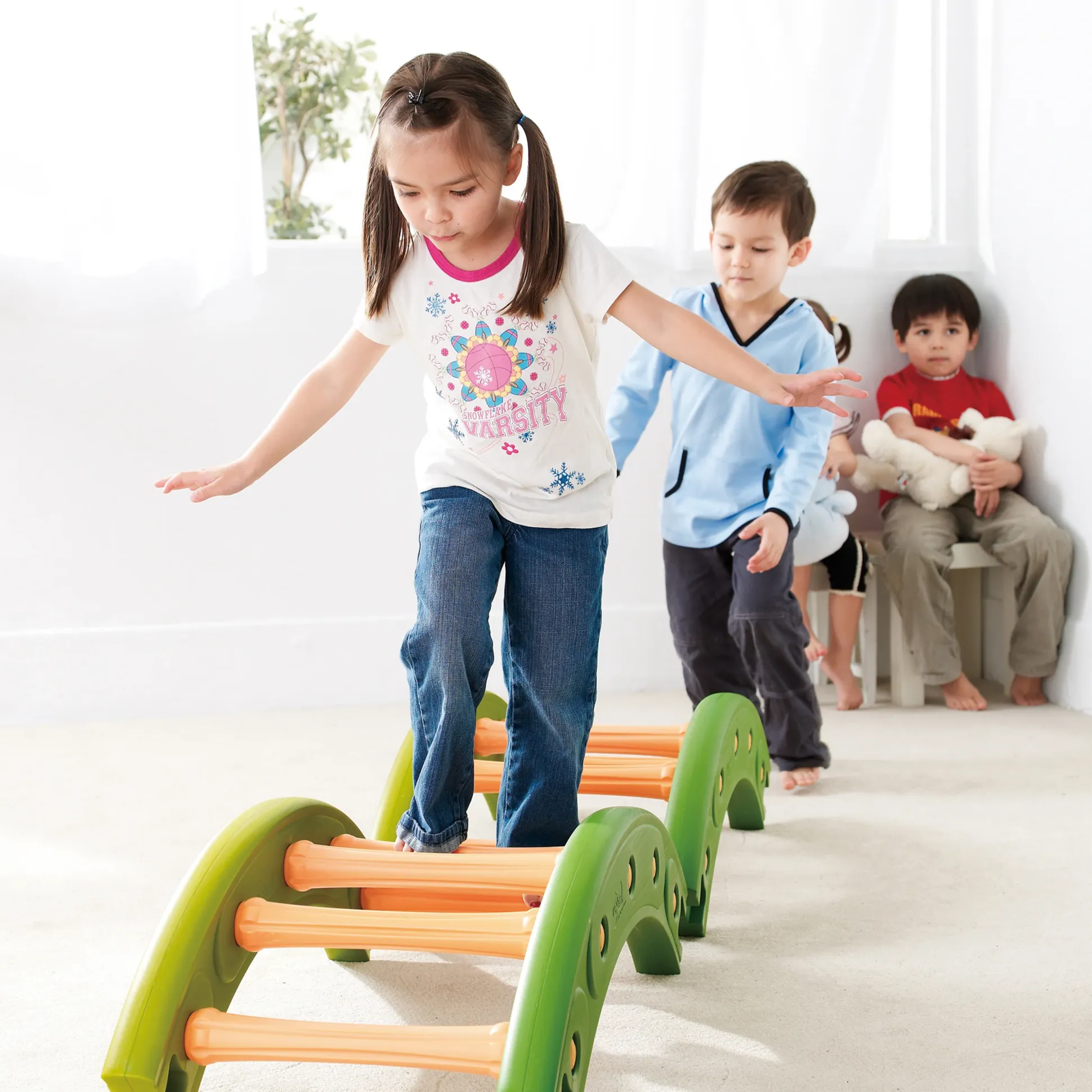 Climbing Balance Arch Set | Modular Active Play Equipment with Climbing Arch & Balance Path