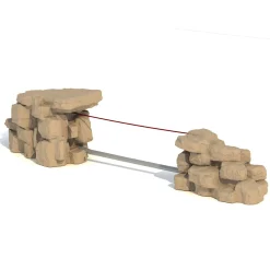 Climbing Boulder with Rope Link | Dynamic Playground Equipment for Ages 5-12