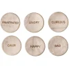 Coconut Shell Emotions Counters | Natural Tactile Learning Set with 20 Expressive Faces