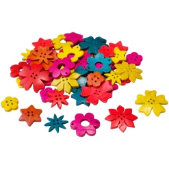 Coconut Shell Flower Counters | Set of 50 Natural Math Manipulatives