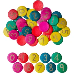 Coconut Shell Number Counters 0–9 | Set of 100 Natural Math Manipulatives