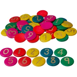 Coconut Shell Number Counters 0–9 | Set of 100 Natural Math Manipulatives
