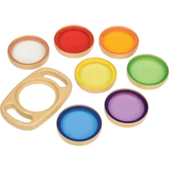 Color Changing Viewer Set | 7-Piece Light & Color Exploration Kit with Translucent Color Viewers and 2-Handed Magnifier