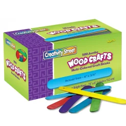 Colored Jumbo Wood Craft Sticks
