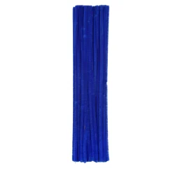 Colorful Chenille Pipe Cleaners – 25-Piece Craft Set -Blue