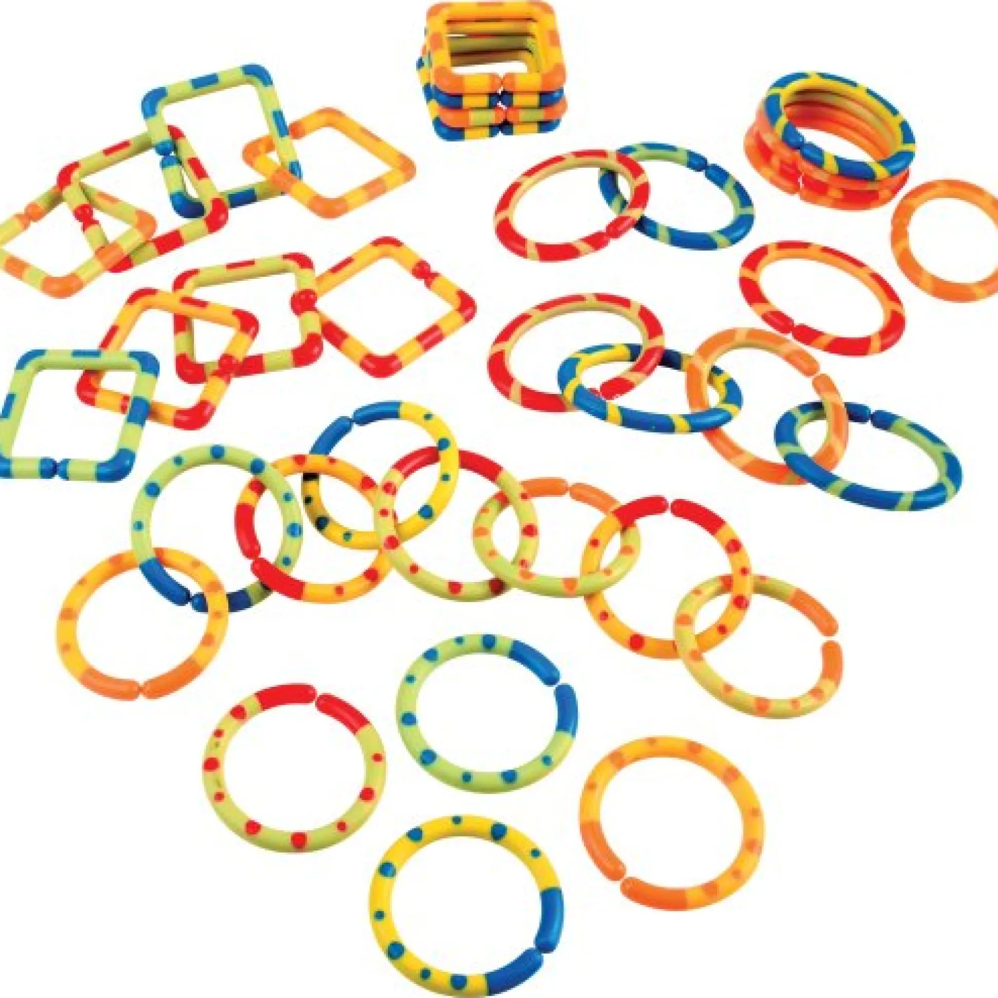 Colorful Sensory Toy Links – 48-Piece Set
