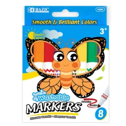8 Colors Broad Line Jumbo Washable Markers