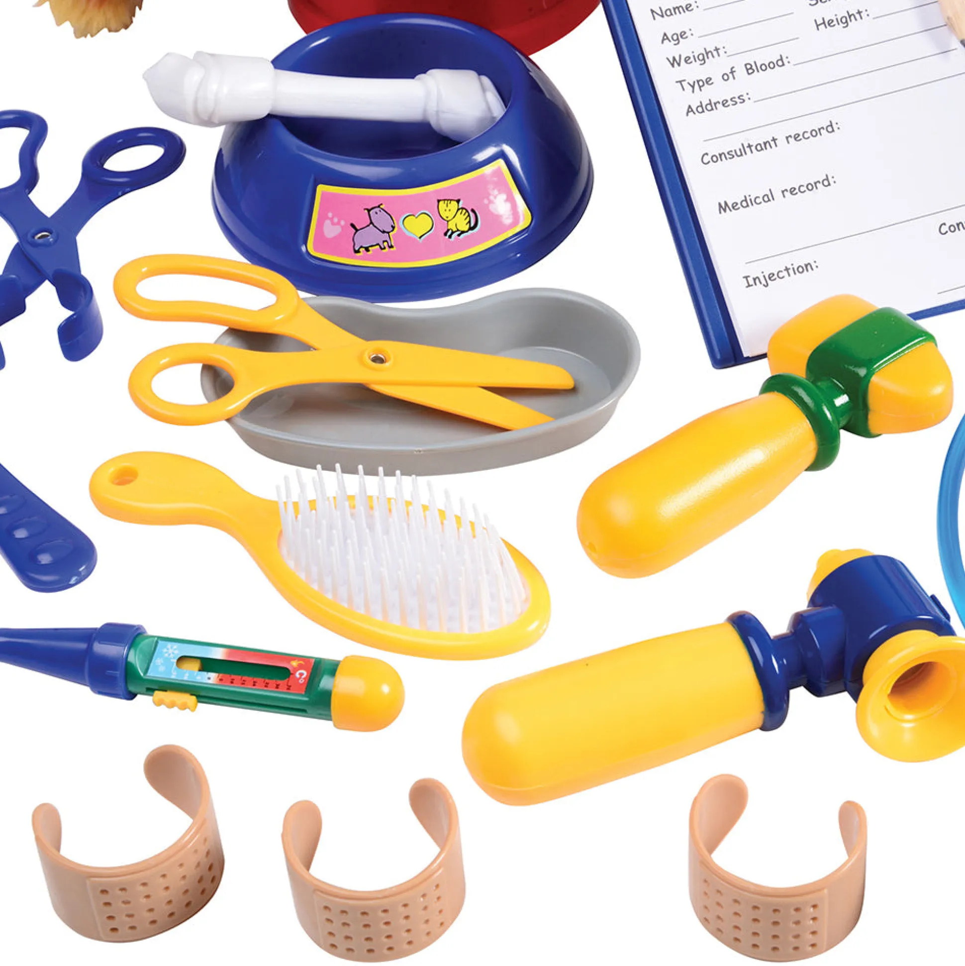 Complete Play Vet Set | 30-Piece Kit with Stethoscope, Pet Scale, Plush Dog & Cat
