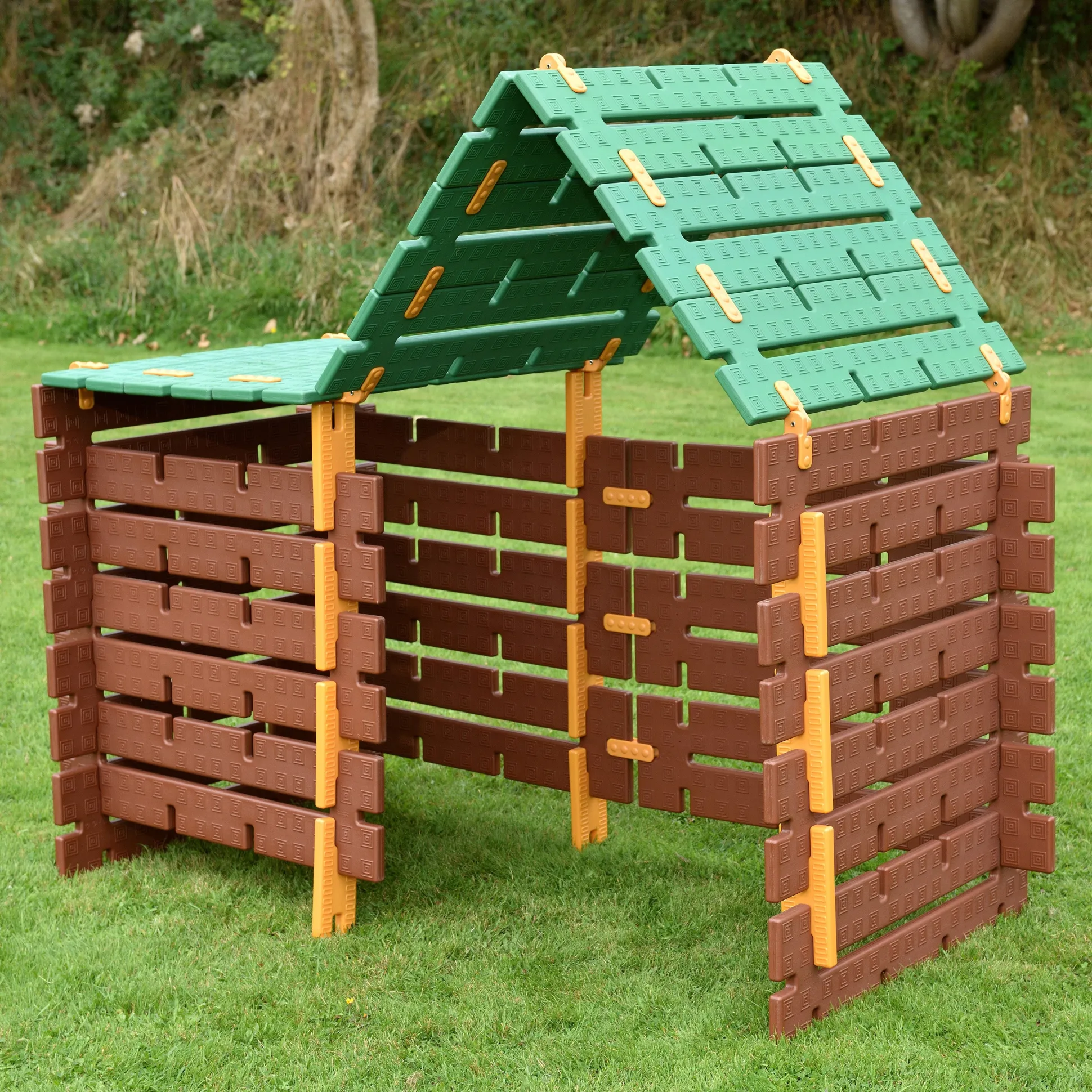 Constructa Cabin Building Set | 60 Piece Log Cabin Construction Toy with Connectors, Beams & Flexi Parts