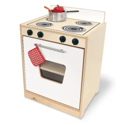 Contemporary White Kitchen Stove | Pretend Play Appliance with Realistic Details