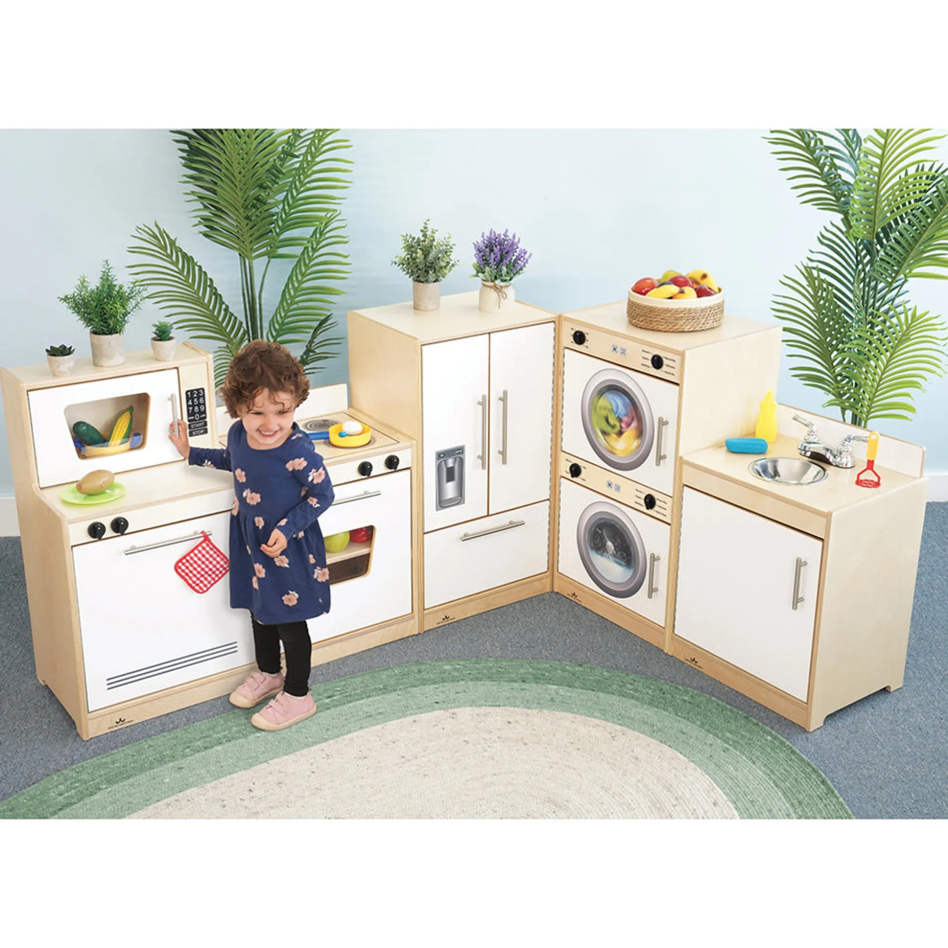 Contemporary White Kitchen Stove | Pretend Play Appliance with Realistic Details