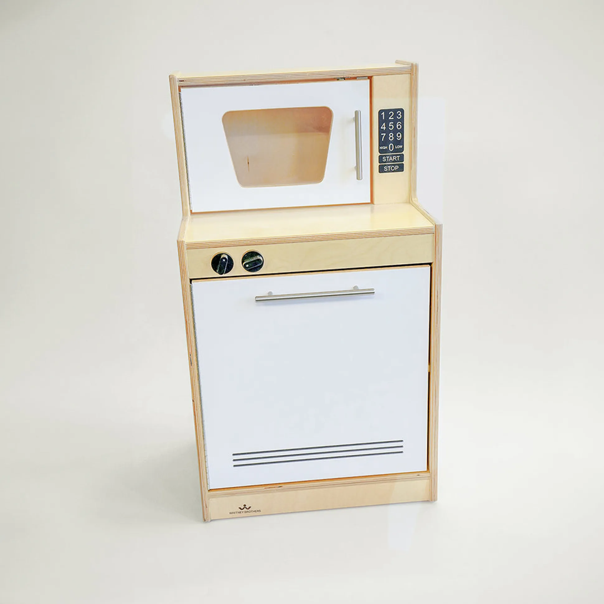 Contemporary Wooden Play Kitchen Ensemble | 5-Piece Pretend Play Set
