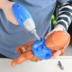Create-A-Dino Construction Play Set | Build & Roll T-Rex and Stegosaurus with Tools