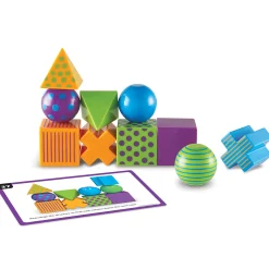 Critical Thinking Puzzle Game for Kids – 20 Activity Cards & Multicolor Blocks – Spatial Reasoning, Pattern Matching & STEM Learning, Ages 5-13