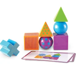 Critical Thinking Puzzle Game for Kids – 20 Activity Cards & Multicolor Blocks – Spatial Reasoning, Pattern Matching & STEM Learning, Ages 5-13