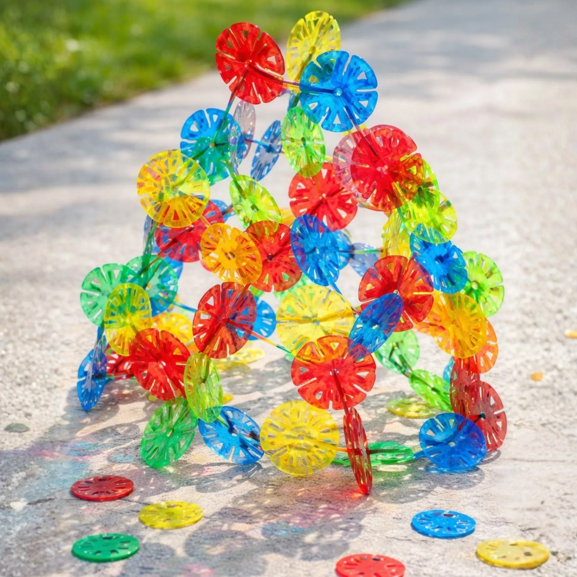 Crystal Connectors Building Discs – 300-Piece Translucent STEM Construction Set for Kids Ages 3+