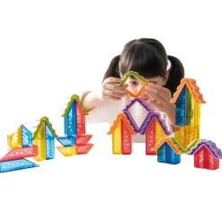 Crystal Village Translucent Building Blocks | 34-Piece Light Table STEM Set