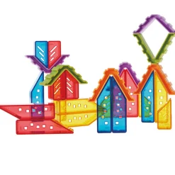 Crystal Village Translucent Building Blocks | 34-Piece Light Table STEM Set