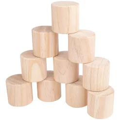 Cylinders, Cubes & Cones Hardwood Blocks | 30-Piece Toddler Shape Building Set