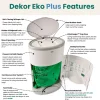 Dekor Eko Plus Hands-Free Diaper Pail | Odor-Controlled, Eco-Friendly Solution