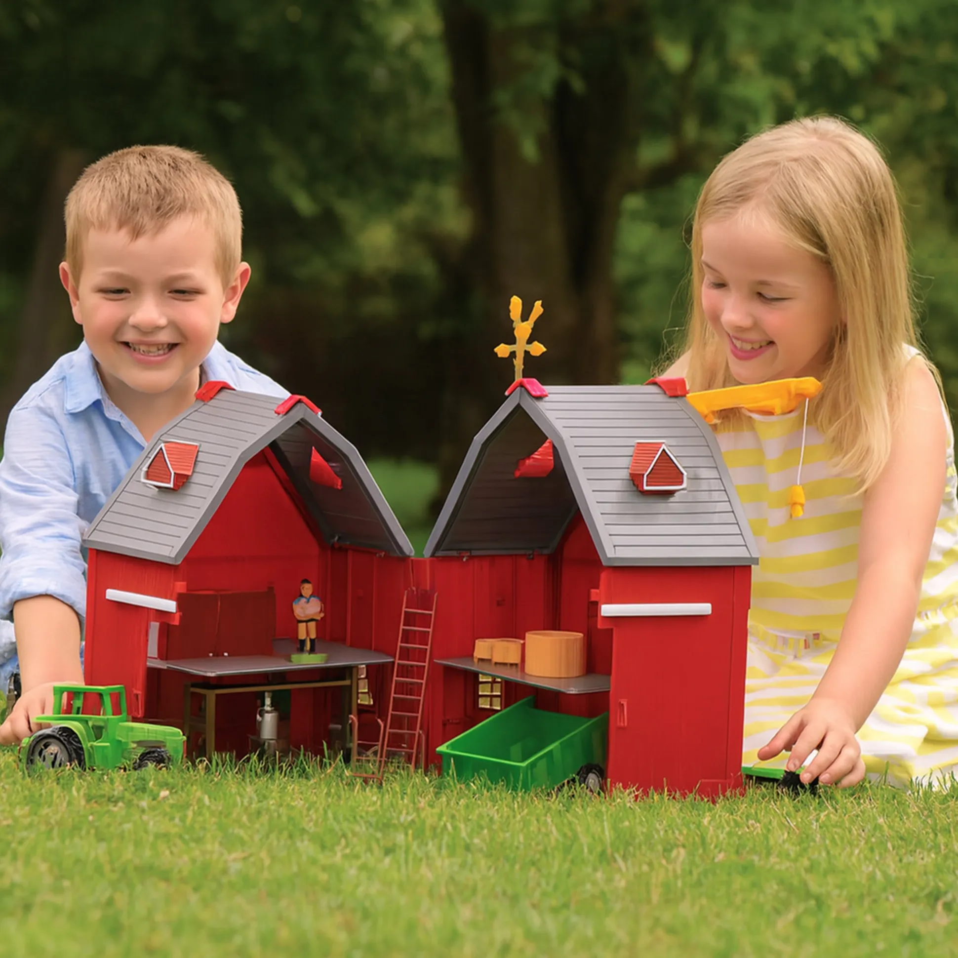 Deluxe Barnyard Playset | 100-Piece Farm Toy Set with Barn, Tractor, Animals & Figures