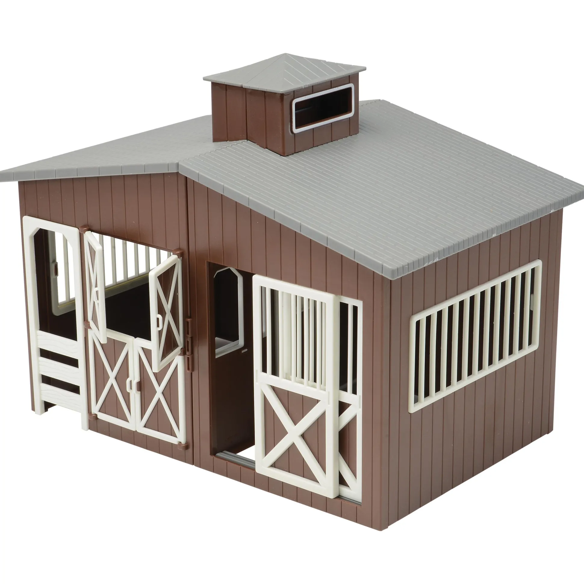 Deluxe Horse Stable Play Set | 4 Horses, 4 Ponies, White Corral & Accessories