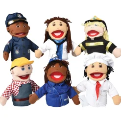 Diverse Careers Puppet Set | 6 Multi-Ethnic Hand Puppets