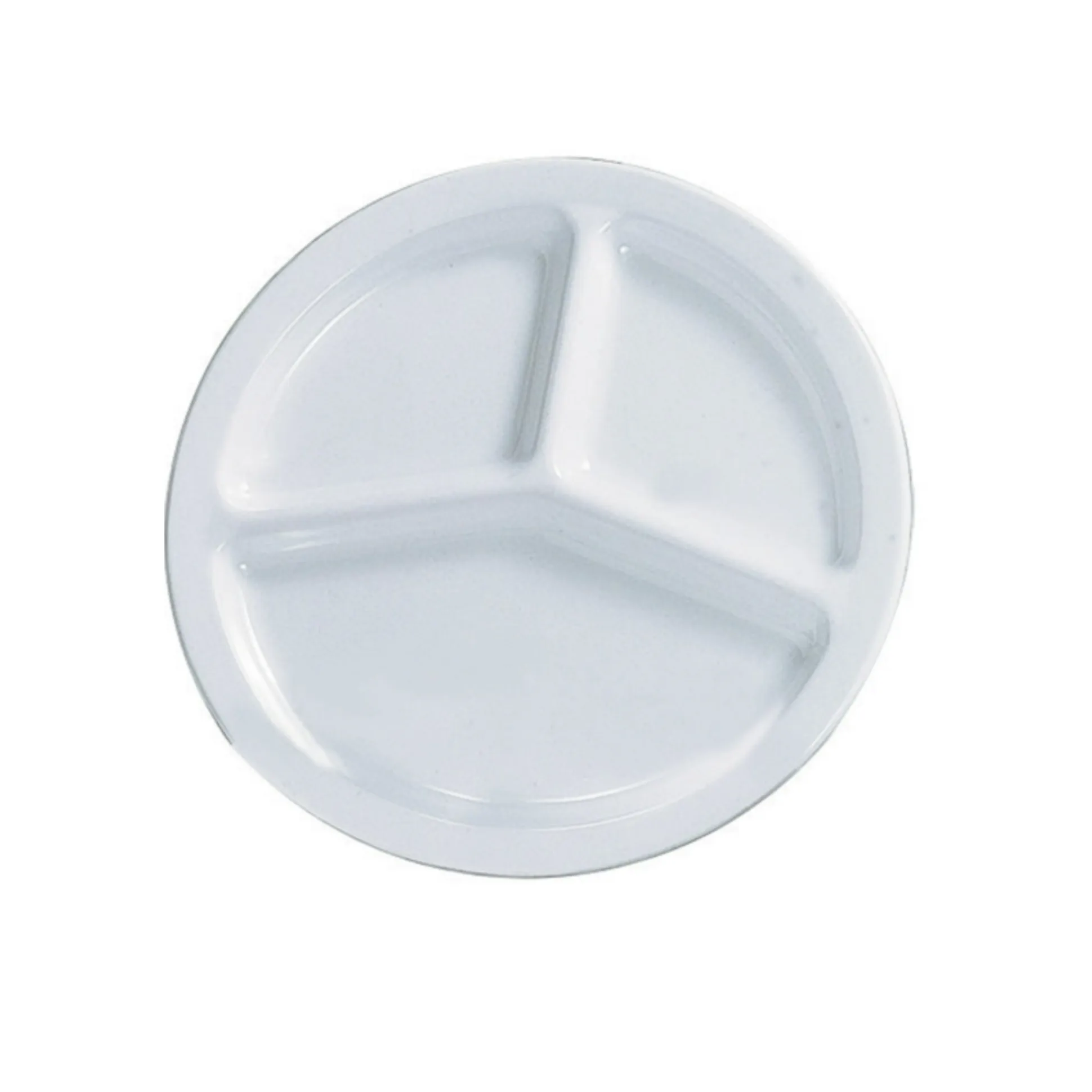 7" Divided Plate - White